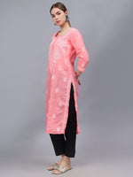 Load image into Gallery viewer, Seva Chikan Hand Embroidered Cotton Lucknowi Chikankari Kurta