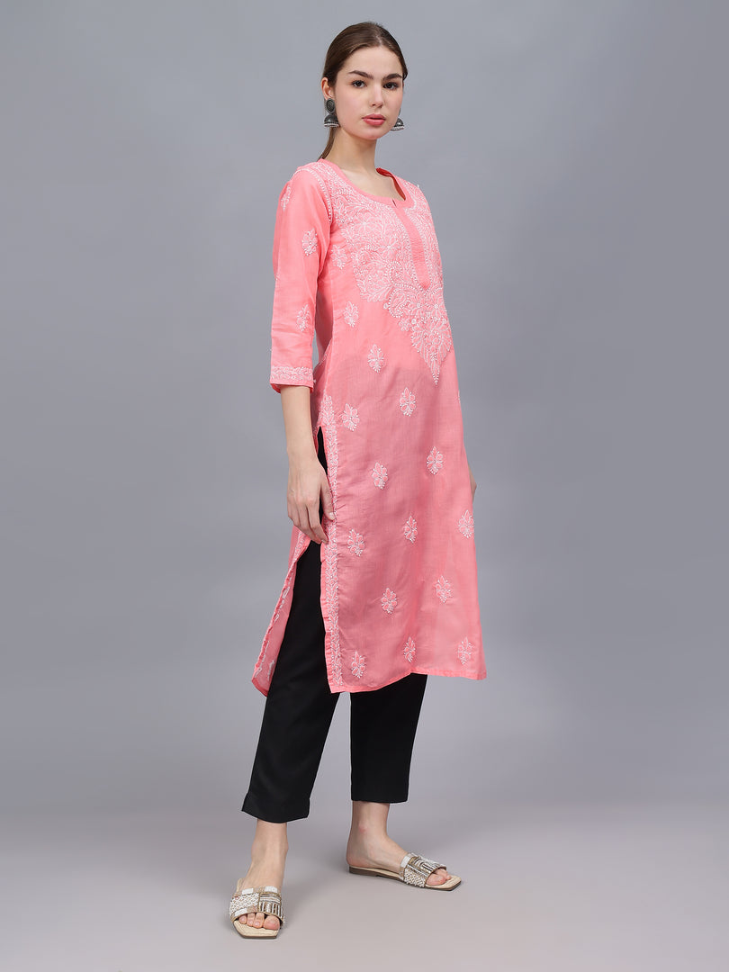 Seva Chikan Hand Embroidered Cotton Lucknowi Chikankari Kurta