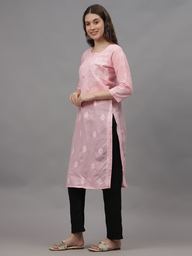 Seva Chikan Hand Embroidered Cotton Lucknowi Chikankari Kurta