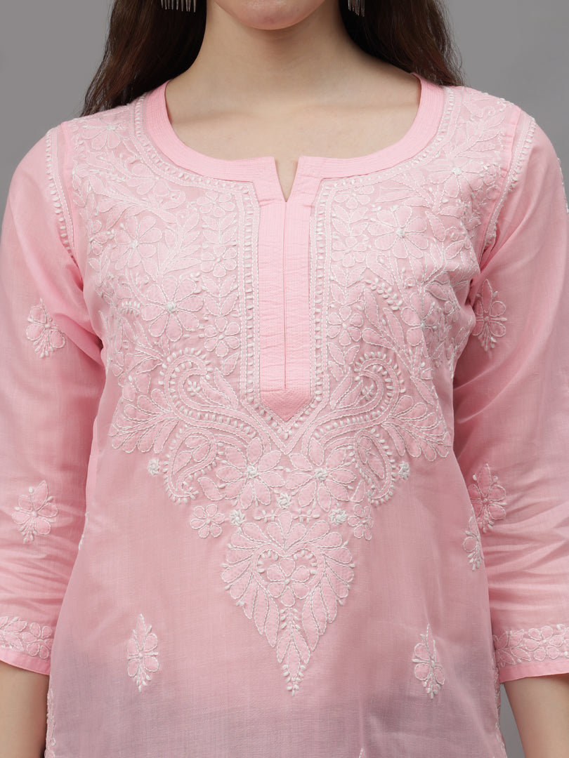 Seva Chikan Hand Embroidered Cotton Lucknowi Chikankari Kurta