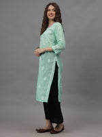 Load image into Gallery viewer, Seva Chikan Hand Embroidered Cotton Lucknowi Chikankari Kurta