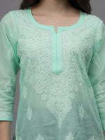 Load image into Gallery viewer, Seva Chikan Hand Embroidered Cotton Lucknowi Chikankari Kurta