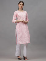 Load image into Gallery viewer, Seva Chikan Hand Embroidered Cotton Lucknowi Chikankari Kurta