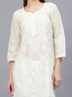 Load image into Gallery viewer, Seva Chikan Hand Embroidered Cotton Lucknowi Chikankari Kurta