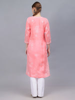 Load image into Gallery viewer, Seva Chikan Hand Embroidered Cotton Lucknowi Chikankari Kurta