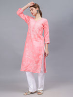 Load image into Gallery viewer, Seva Chikan Hand Embroidered Cotton Lucknowi Chikankari Kurta