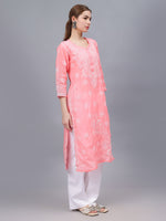 Load image into Gallery viewer, Seva Chikan Hand Embroidered Cotton Lucknowi Chikankari Kurta