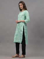 Load image into Gallery viewer, Seva Chikan Hand Embroidered Cotton Lucknowi Chikankari Kurta