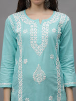 Load image into Gallery viewer, Seva Chikan Hand Embroidered Cotton Lucknowi Chikankari Kurta