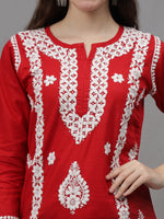 Load image into Gallery viewer, Seva Chikan Hand Embroidered Cotton Lucknowi Chikankari Kurta