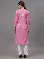 Load image into Gallery viewer, Seva Chikan Hand Embroidered Cotton Lucknowi Chikankari Kurta
