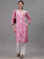 Load image into Gallery viewer, Seva Chikan Hand Embroidered Cotton Lucknowi Chikankari Kurta