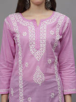 Load image into Gallery viewer, Seva Chikan Hand Embroidered Cotton Lucknowi Chikankari Kurta