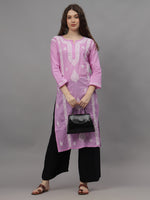 Load image into Gallery viewer, Seva Chikan Hand Embroidered Cotton Lucknowi Chikankari Kurta