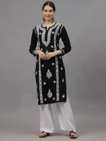 Load image into Gallery viewer, Seva Chikan Hand Embroidered Cotton Lucknowi Chikankari Kurta