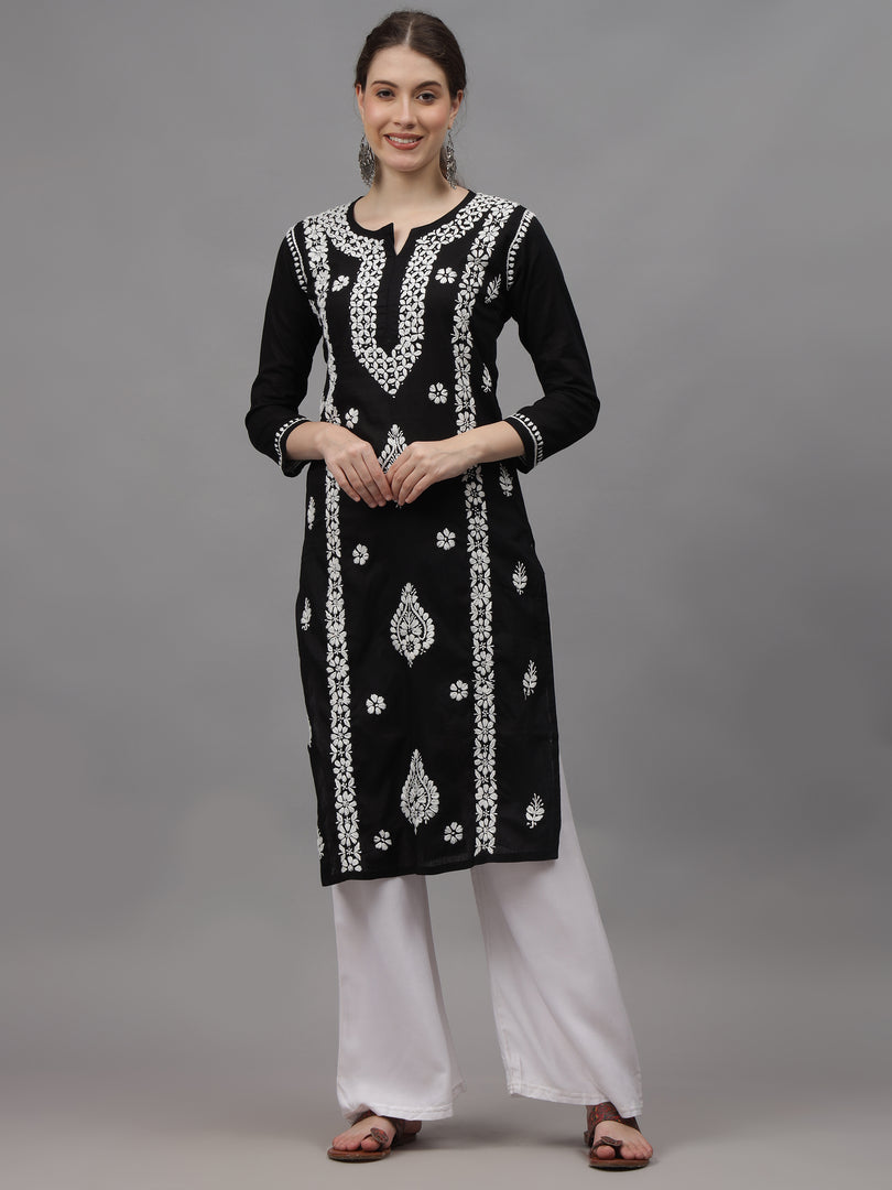 Seva Chikan Hand Embroidered Cotton Lucknowi Chikankari Kurta