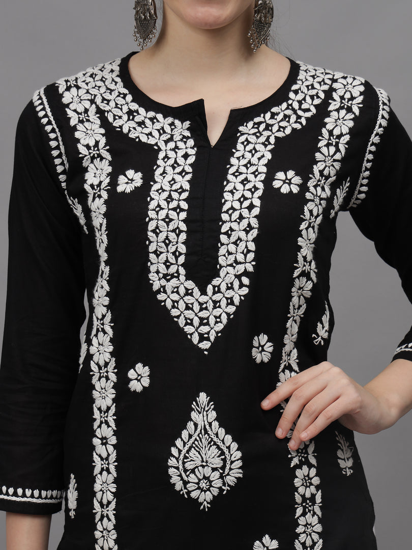 Seva Chikan Hand Embroidered Cotton Lucknowi Chikankari Kurta
