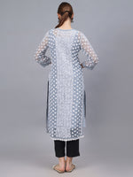 Load image into Gallery viewer, Seva Chikan Hand Embroidered Georgette Lucknowi Chikankari Kurta With Inner