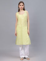 Load image into Gallery viewer, Seva Chikan Hand Embroidered Georgette Lucknowi Chikankari Kurta With Inner