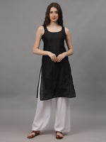 Load image into Gallery viewer, Seva Chikan Hand Embroidered Georgette Lucknowi Chikankari Kurta With Inner