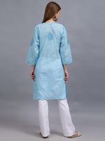 Load image into Gallery viewer, Seva Chikan Hand Embroidered Cotton Lucknowi Chikankari Kurta