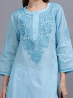 Load image into Gallery viewer, Seva Chikan Hand Embroidered Cotton Lucknowi Chikankari Kurta
