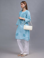 Load image into Gallery viewer, Seva Chikan Hand Embroidered Cotton Lucknowi Chikankari Kurta