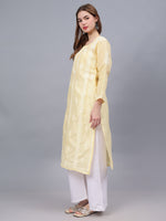 Load image into Gallery viewer, Seva Chikan Hand Embroidered Terivoil Cotton Lucknowi Chikankari Kurta