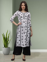 Load image into Gallery viewer, Seva Chikan Hand Embroidered Cotton Lucknowi Chikankari Kurta