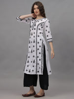 Load image into Gallery viewer, Seva Chikan Hand Embroidered Cotton Lucknowi Chikankari Kurta