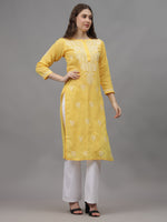 Load image into Gallery viewer, Seva Chikan Hand Embroidered Cotton Lucknowi Chikankari Kurta