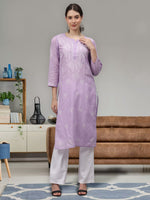 Load image into Gallery viewer, Seva Chikan Hand Embroidered Cotton Lucknowi Chikankari Kurta