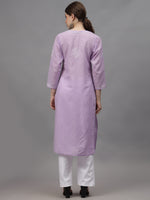 Load image into Gallery viewer, Seva Chikan Hand Embroidered Cotton Lucknowi Chikankari Kurta