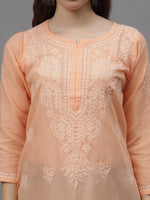 Load image into Gallery viewer, Seva Chikan Hand Embroidered Cotton Lucknowi Chikankari Kurta