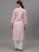 Load image into Gallery viewer, Seva Chikan Hand Embroidered Cotton Lucknowi Chikankari Kurta