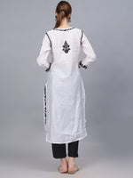 Load image into Gallery viewer, Seva Chikan Hand Embroidered Chanderi Lucknowi Chikankari Kurta