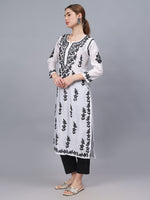 Load image into Gallery viewer, Seva Chikan Hand Embroidered Chanderi Lucknowi Chikankari Kurta