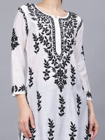 Load image into Gallery viewer, Seva Chikan Hand Embroidered Chanderi Lucknowi Chikankari Kurta