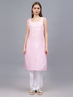 Load image into Gallery viewer, Seva Chikan Hand Embroidered Georgette Lucknowi Chikankari Kurta With Inner