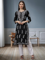 Load image into Gallery viewer, Seva Chikan Hand Embroidered Chanderi Lucknowi Chikankari Kurta