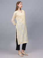 Load image into Gallery viewer, Seva Chikan Hand Embroidered Chanderi Lucknowi Chikankari Kurta