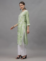 Load image into Gallery viewer, Seva Chikan Hand Embroidered Chanderi Lucknowi Chikankari Kurta