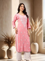 Load image into Gallery viewer, Seva Chikan Hand Embroidered Rayon Lucknowi Chikankari Kurta