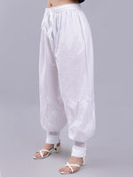 Load image into Gallery viewer, Seva Chikan Hand Embroidered Lucknowi Chikankari Navy Blue Georgette Top With Slip And White Afghani Salwar Set-SCL8034