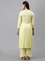 Load image into Gallery viewer, Seva Chikan Hand Embroidered Rayon Lucknowi Chikankari Kurta Set