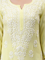 Load image into Gallery viewer, Seva Chikan Hand Embroidered Rayon Lucknowi Chikankari Kurta Set