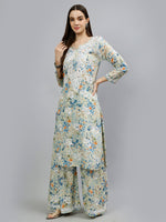 Load image into Gallery viewer, Seva Chikan Hand Embroidered Mal Mal Lucknowi Chikankari Kurta Set
