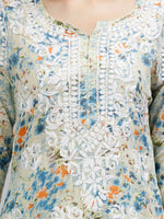 Load image into Gallery viewer, Seva Chikan Hand Embroidered Mal Mal Lucknowi Chikankari Kurta Set