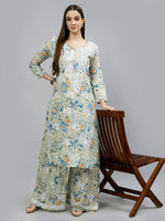 Load image into Gallery viewer, Seva Chikan Hand Embroidered Mal Mal Lucknowi Chikankari Kurta Set
