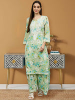 Load image into Gallery viewer, Seva Chikan Hand Embroidered Mal Mal Lucknowi Chikankari Kurta Set